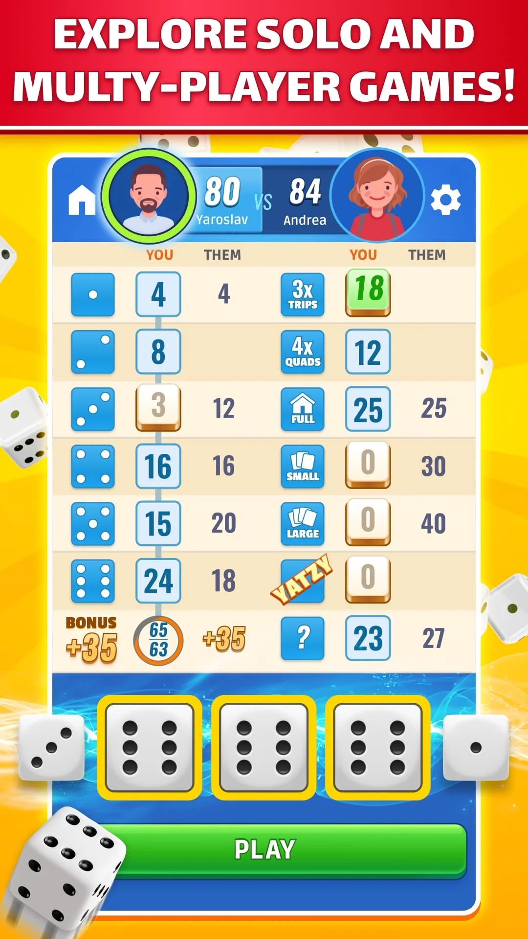 Yatzy: Dice Game Online Screenshot 2